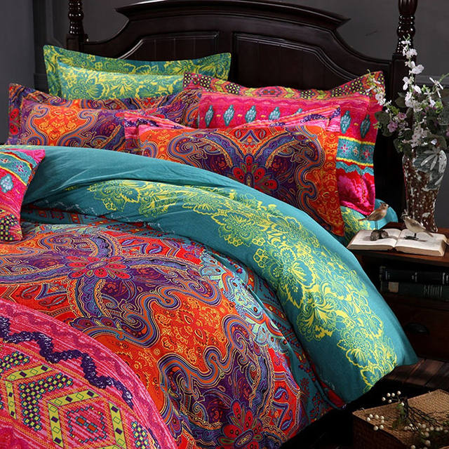 4pcs Bohemian Oriental Style Boho Mandala Bedding Set - Bedding Sets  Collection