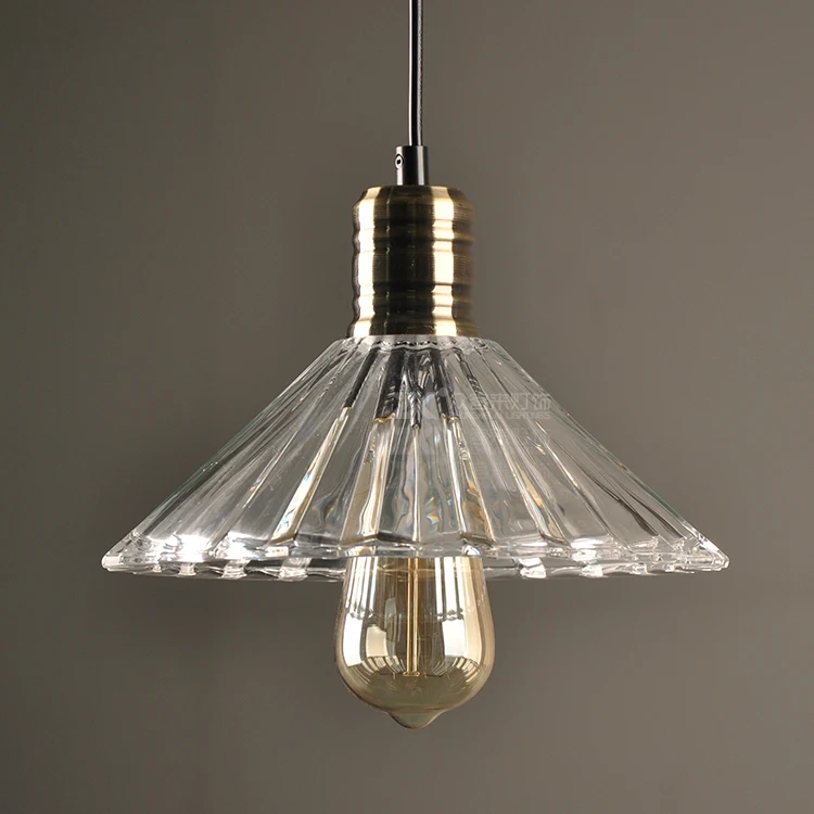 Modern Crystal Umbrella Shape Chandelier American Rural Retro Industrial Wind Bedroom Dining Room Transparent Glass Chandelier