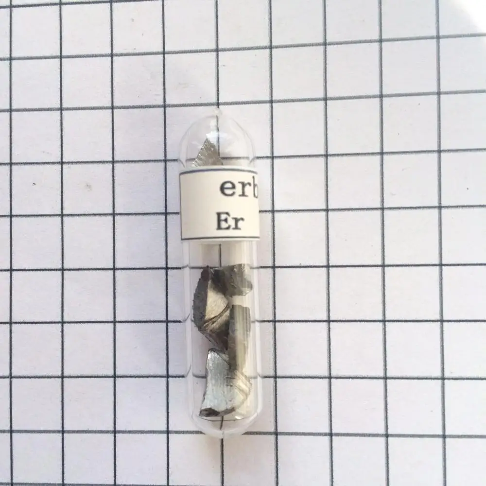 Erbium металл, Er элемент 68 образец, 10 г в стеклянной ампуле