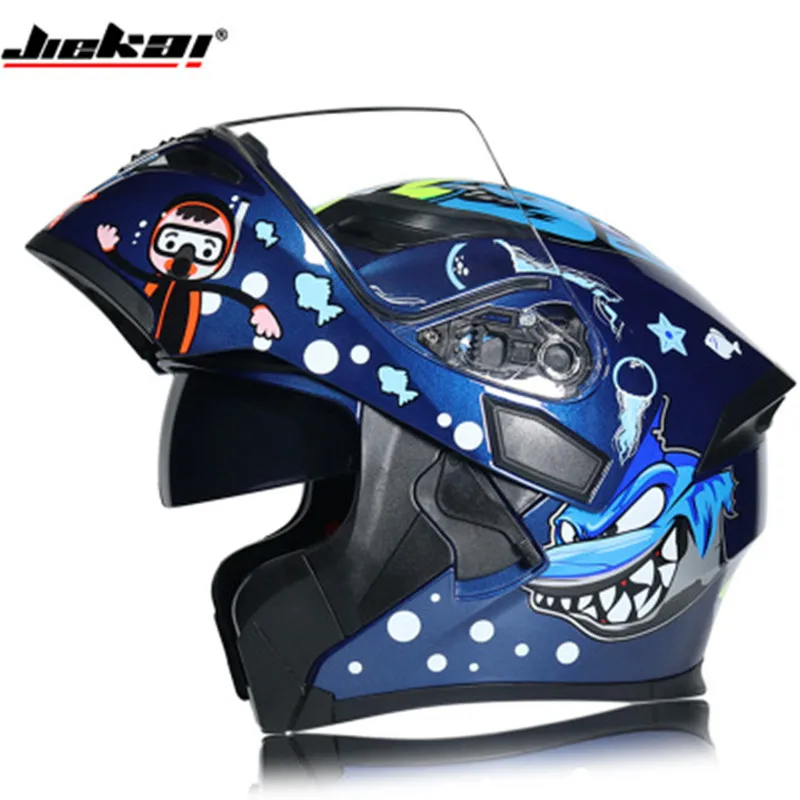 Capacete, Мото шлем JIEKAI 902 мотоциклетный шлем открытый шлем противотуманный двойной объектив полный шлем мотокросс - Цвет: Design 14