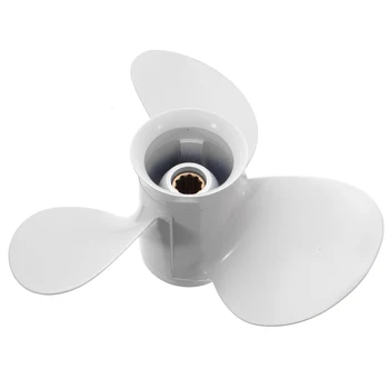 

9-7/8 x 12 Marine Outboard Propeller For Yamaha 20-30HP 664-45954-01-EL White Aluminum 10 Spline Tooth 3 Blade Boat Propeller