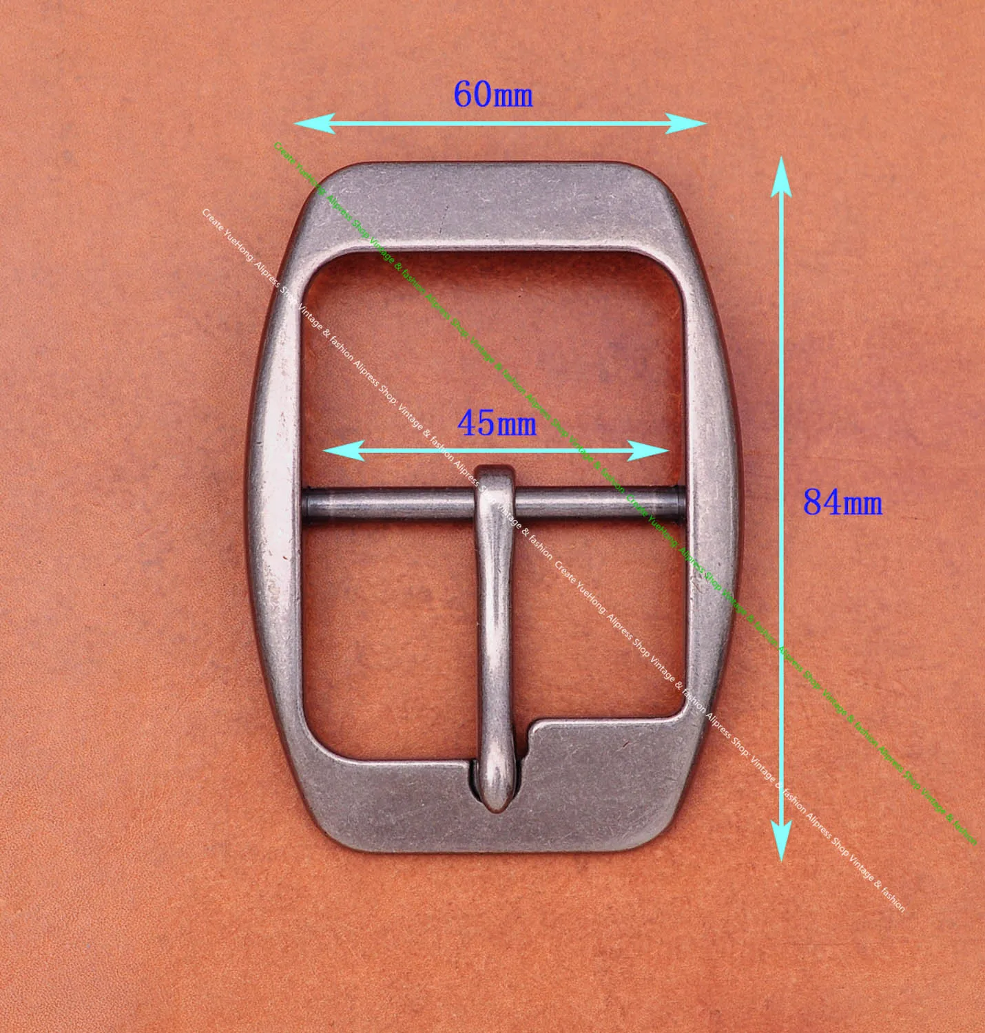 Boucle de ceinture en jean, robuste, argent Antique pour hommes, large, Center occidental, Bar en cuir, 45mm