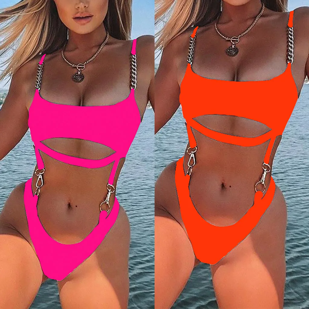 

Swimwear Bikini Push Up Women's Bikini Solid Set Swimsuit Filled Bra Swimwear Beachwear ensemble de sous vetement femme