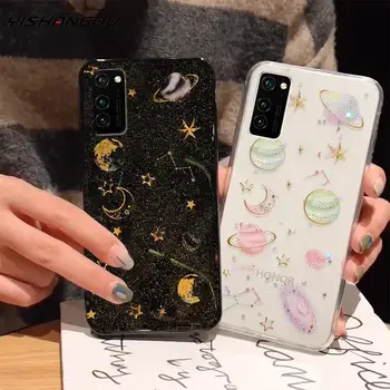 

For Samsung Galaxy Note 10 Plus S20 Ultra A70 A50 Glitter Planet Star Soft Case Cover For Samsung A80 A60 A50S A40 A30 A20E A10S