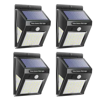 

30/40/50 LED Solar Power Lamp PIR Motion Sensor 1/2/4pcs Solar Garden Light Outdoor Waterproof Energy Saving Wall Security Lamp