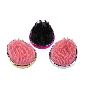 

Anti-static Hair Brush Egg Round Shape Soft ABS Hair Comb Styling Tools