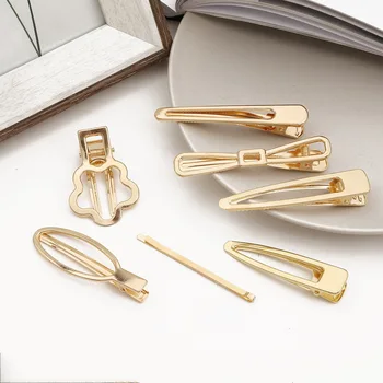 

Gold Color Hairpin Fashion Women Punk Geometric Infinite Hair Clips Bridal Hair Styling Accessories For Women Girls