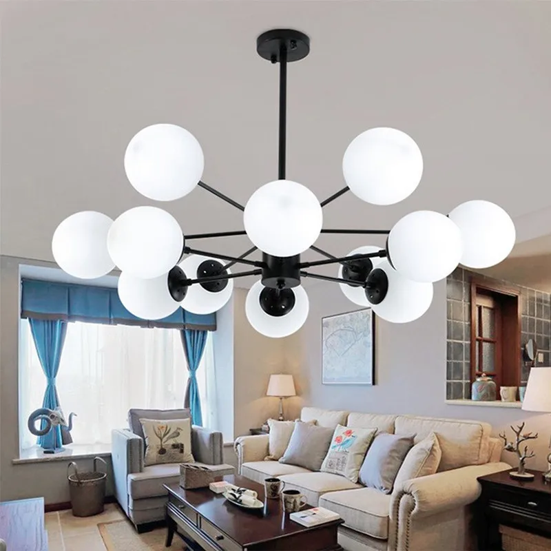 

Northern European-Style Creative Living Room Chandelier Minimalist Modern Cool Art Bedroom Restaurant Iron Art Molecular Beansta