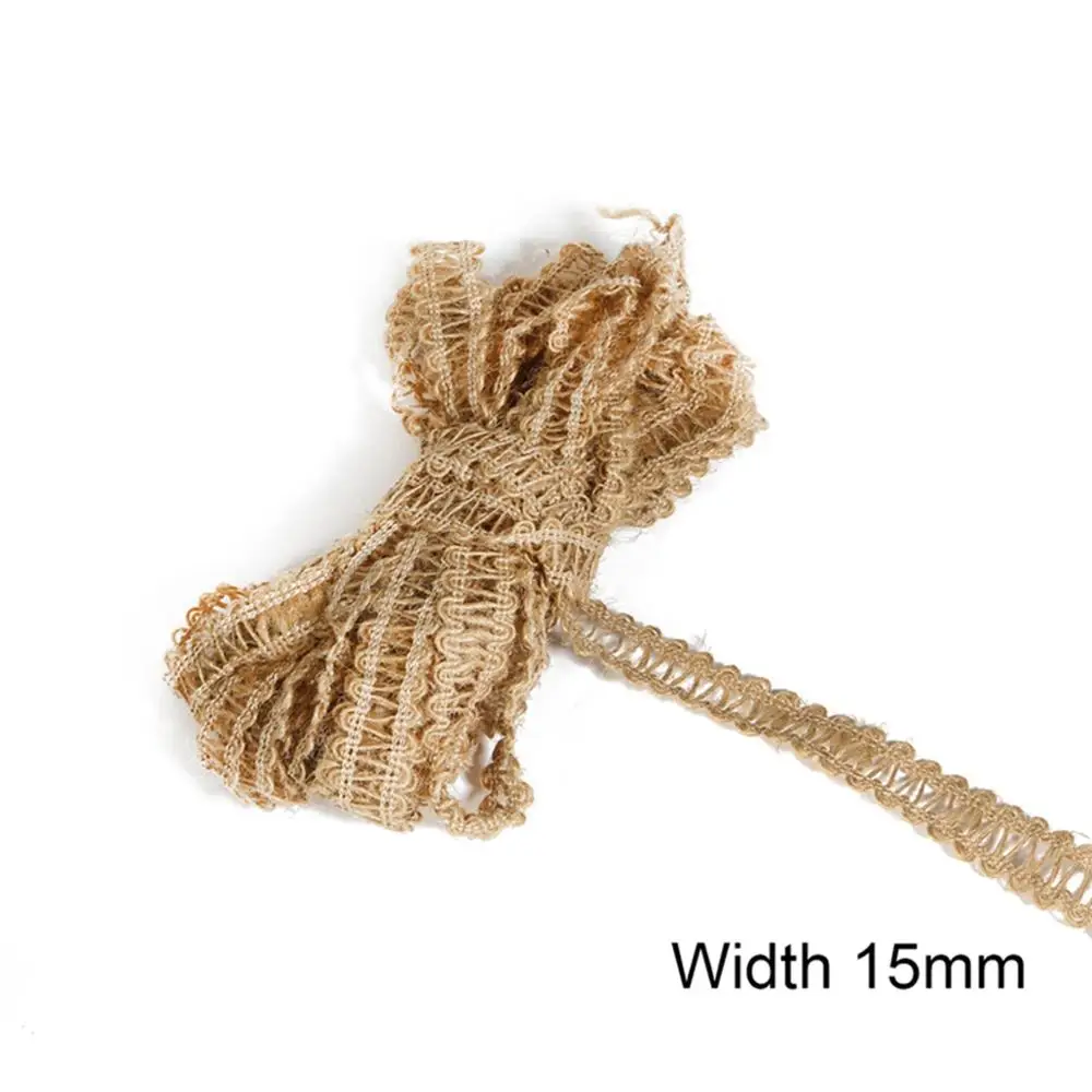 08-width 1.5cm 5 м натуральная джутовая тканевая веревка Подарочная коробка фоторамка плетение из веревок Свадебные сувениры обертывания Украшение - Цвет: 08-width 1.5cm