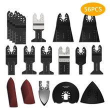 Cuchillas de sierra mezcladas, juego de herramientas oscilantes para renovador, Accesorios de herramientas eléctricas eléctrica Fein Dremel Bosch, 56 Uds.