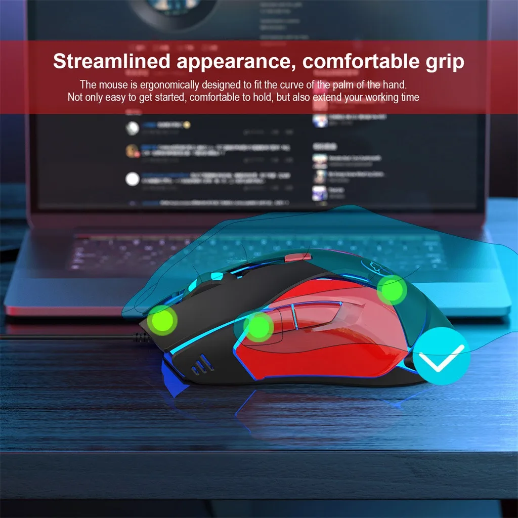 ABS Материал проводная мышь проводной светодиодный светильник 2400 dpi оптическая Usb эргономичная Студенческая игровая мышь металлическая пластина zz6