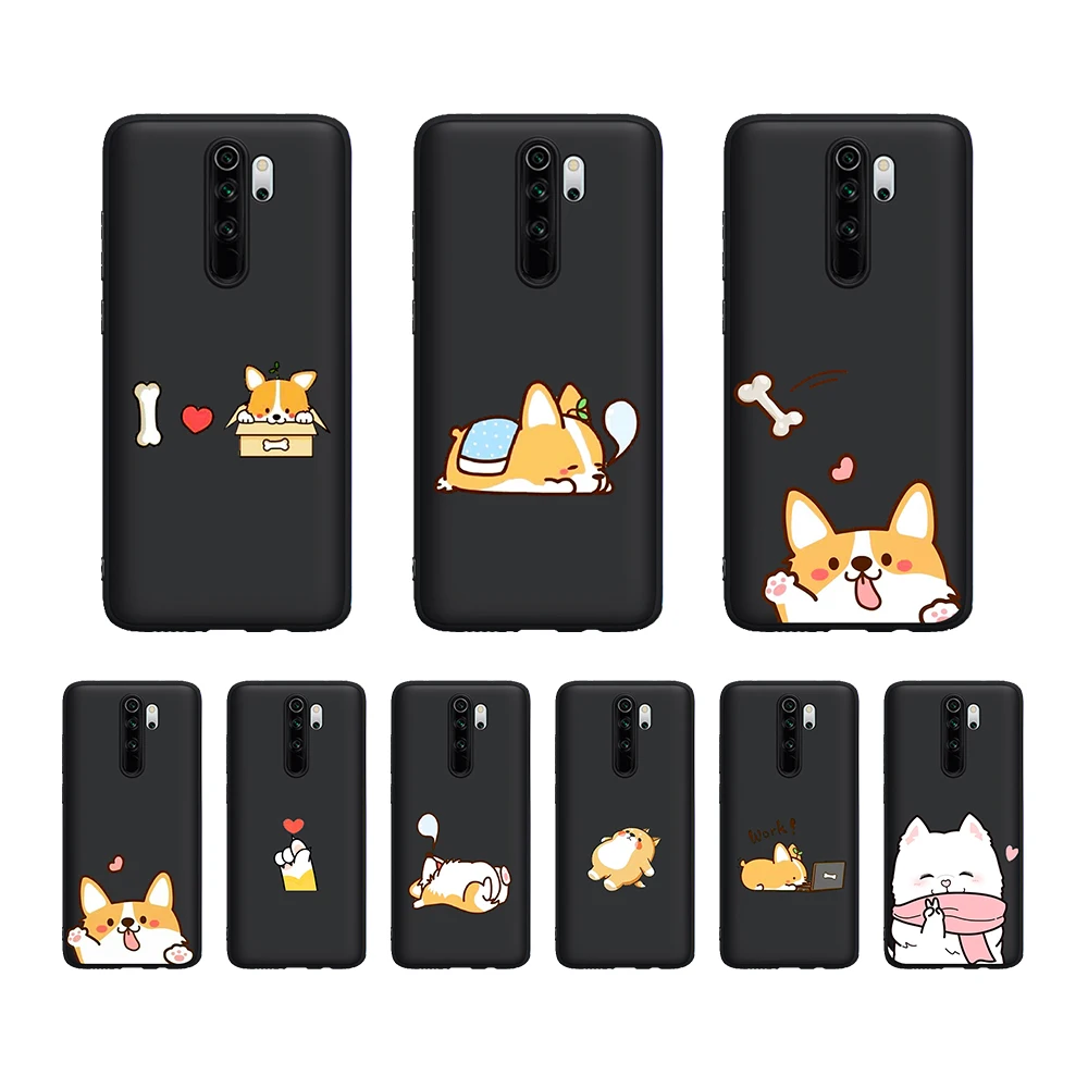 

Back Cover for Xiaomi Redmi Note5 6pro 7 8 8pro Soft TPU Super Cute Corgi Case for Xiaomi Mi9T Back Cover