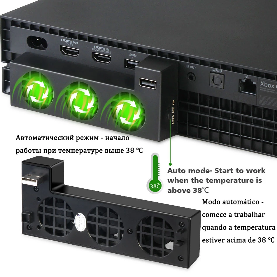 Вентилятор охлаждения управление кулером для X Box Xbox One консоль контроллер USB