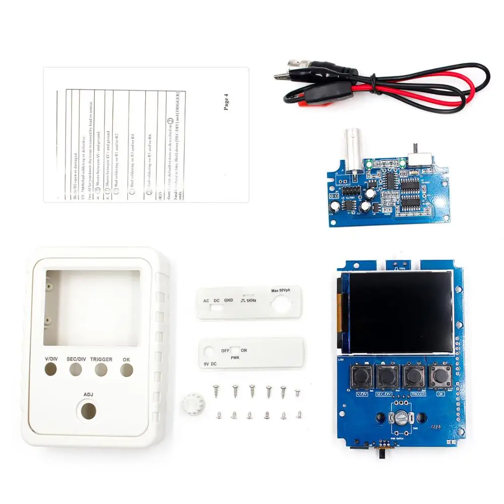 Темно-серый DSO FNIRSI-150 15001K DIY цифровой осциллограф комплект с корпусом - Цвет: Темно-серый