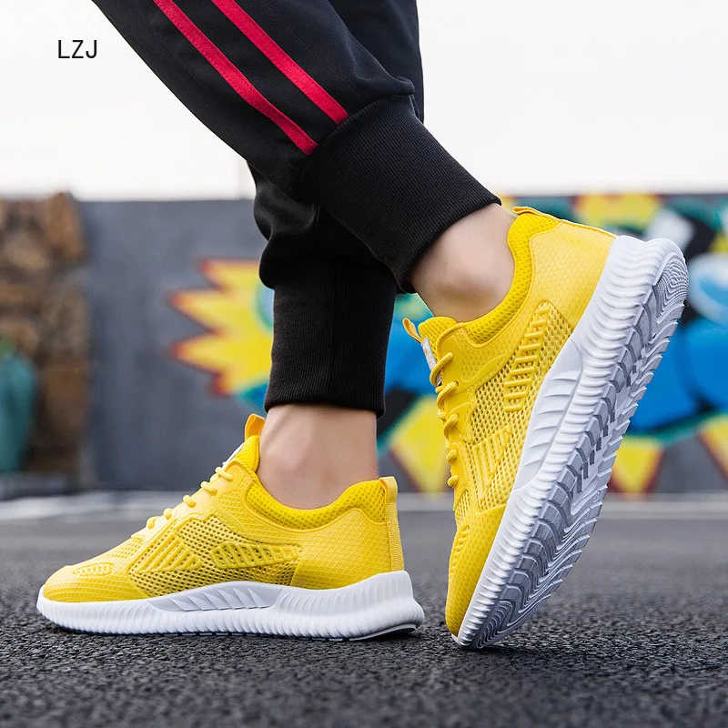 

2019 New Spring Autumn Comfortable And Breathable Mesh Leisure Sneakers Men Flat Sneakers Plate Shoes Men Casual Sneakers