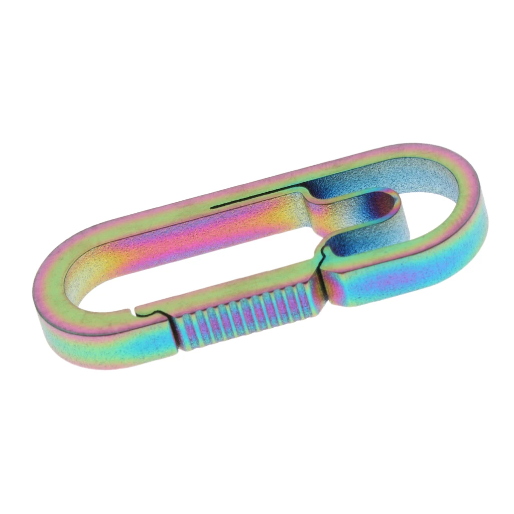Открытый титановый сплав Пряжка Карабин брелок Крюк - Цвет: Colorful 4cm