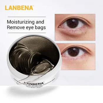 

LANBENA Face Mask Gold Black Pearl Collagen Eye Patch Gel Face Care Repairing Wrinkle Lighten Skin Erase Eye Bag Eye Care 60pcs