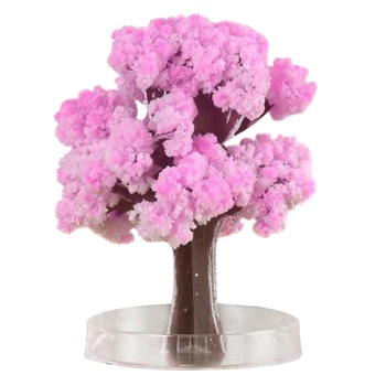 

Magic Growing Tree Paper Sakura Crystal Trees Desktop Cherry Blossom Toys TB Sale