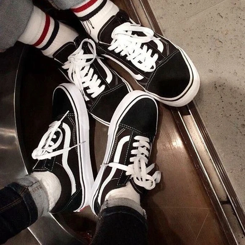 Оригинальные подлинные Vans старый SKOOL Скейтборд обувь для мужчин и женщин вулканизировать Спорт на открытом воздухе классический досуг серии VN000D3HY28