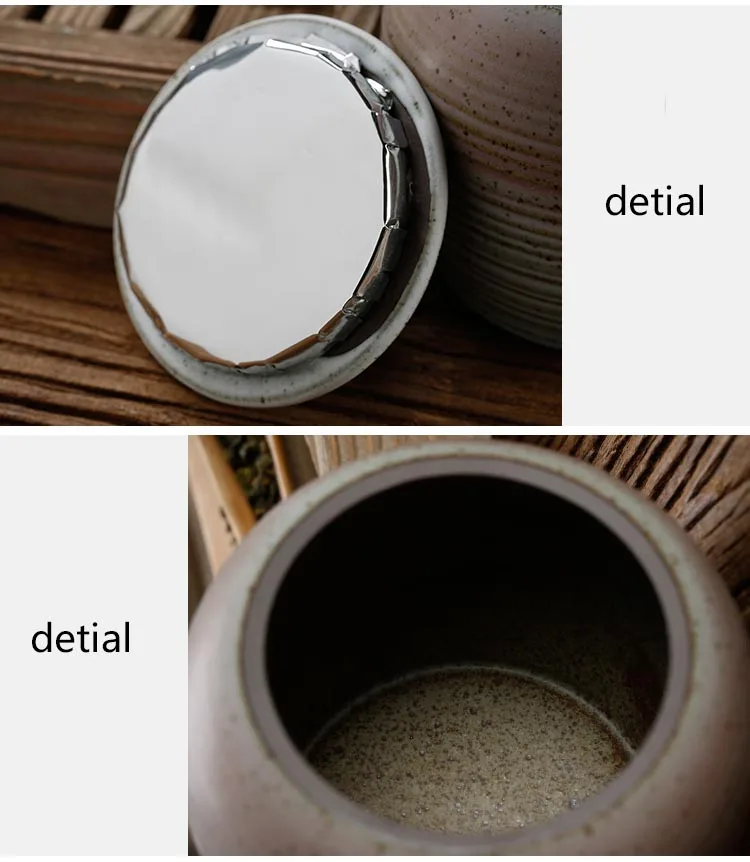 Японский стиль чайная Банка керамическая грубая керамика уплотнение банки контейнер китайский чайный набор кунг-фу аксессуары Чайная Посуда Caddy банки танки