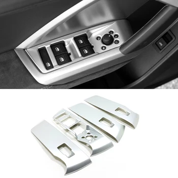

LHD! For Audi Q3 2019 2020 Interior Accessories ABS Matte Armrest Window Switch Lift Button Cover Trim 4pcs Car Styling