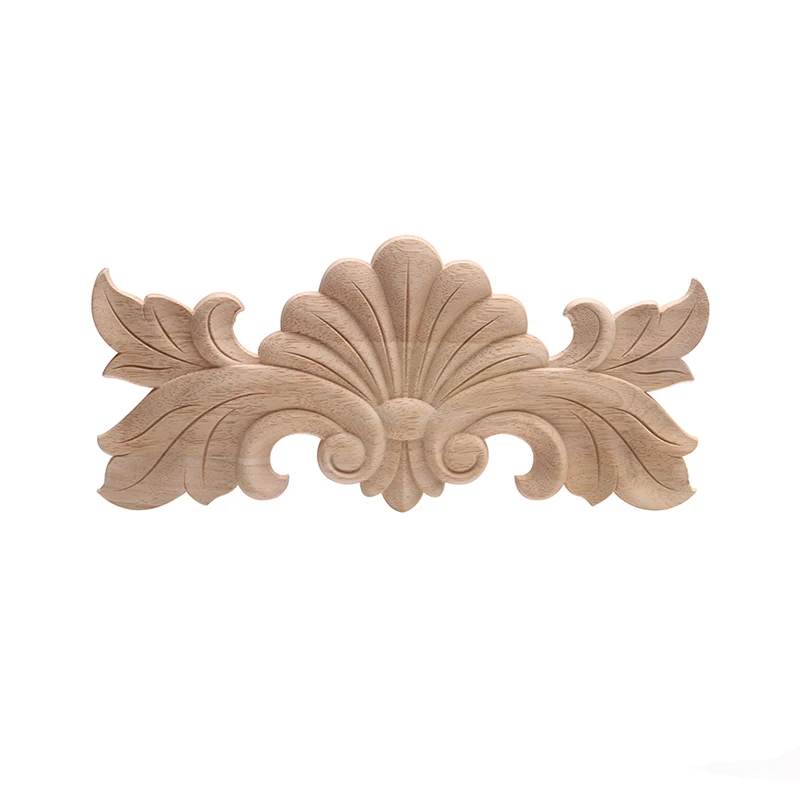 Wood Applique Onlay Wood Decal Rubber Wood Corner Walls Decor Unpainted Antique Wood Figurines Wood Mouldings Exquisite NEW