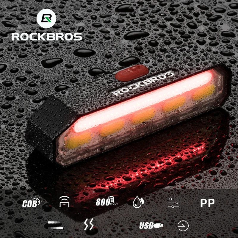 ROCKBROS езда на велосипеде хвост светильник COB светодиодный Мощный USB Перезаряжаемые велосипед хвост светильник поворотов удаленного Управление задний фонарь светильник