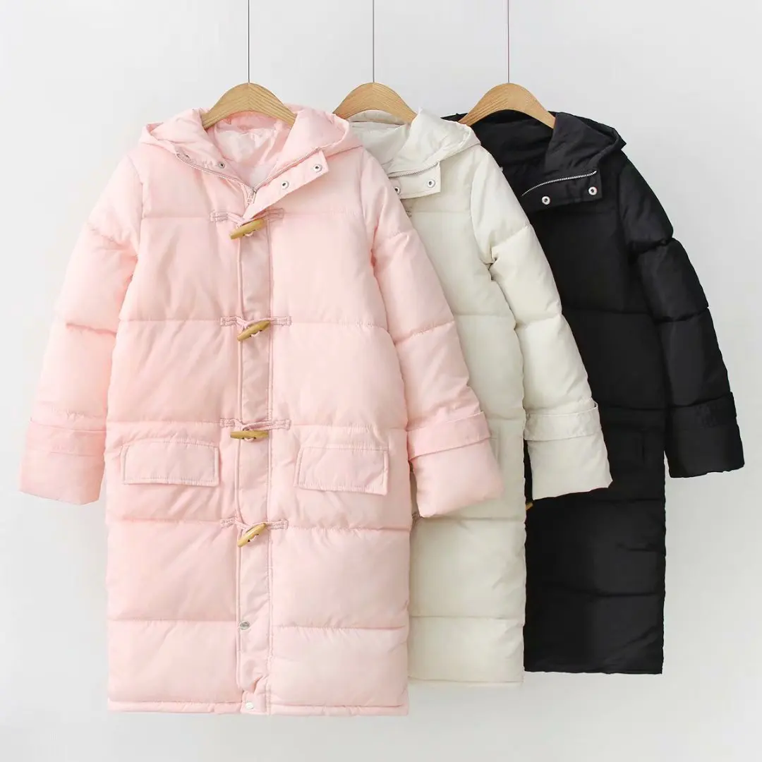 

Winter Coat Mid-length Cotton-padded Clothes Women's 2018 New Style Toggle Students Loose And Plus-sized over-the-Knee Thick dow