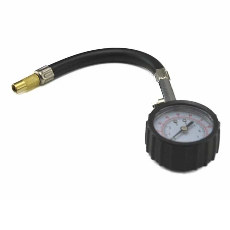 Universal Auto Car Air Tire Pressure Inflator Gauge Car Truck Motorcycle Flexible Hose Pressure Gauge Dial Meter Vehicle Tester