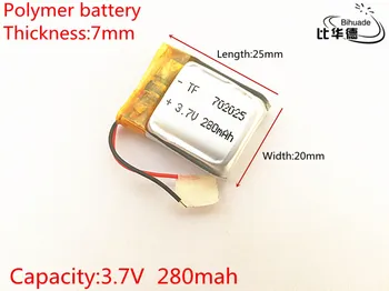 

3.7V polymer lithium battery 702025 MP3 Bluetooth headset wireless headset wireless mouse 280mAH