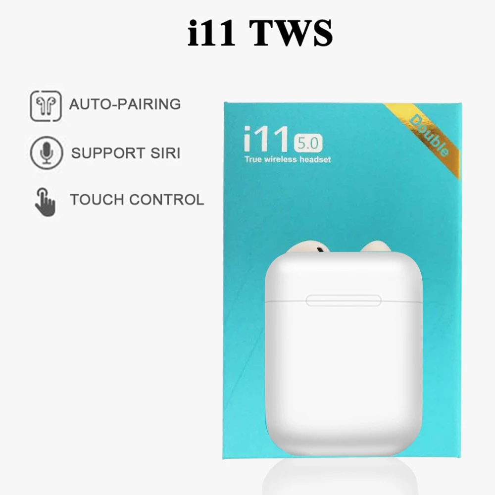 

I11 Tws Wireless Bluetooth 5.0 Earphone Mini Earbuds with Mic Charging Box Sport Headset for Smart Phone Pk I7s Tws