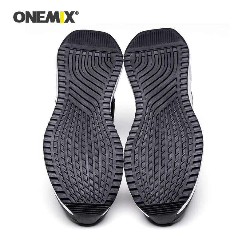 ONEMIX, белые кроссовки, мужские осенне-зимние кроссовки, кожаная обувь для бега на шнуровке, мужская спортивная обувь для ходьбы, женская обувь