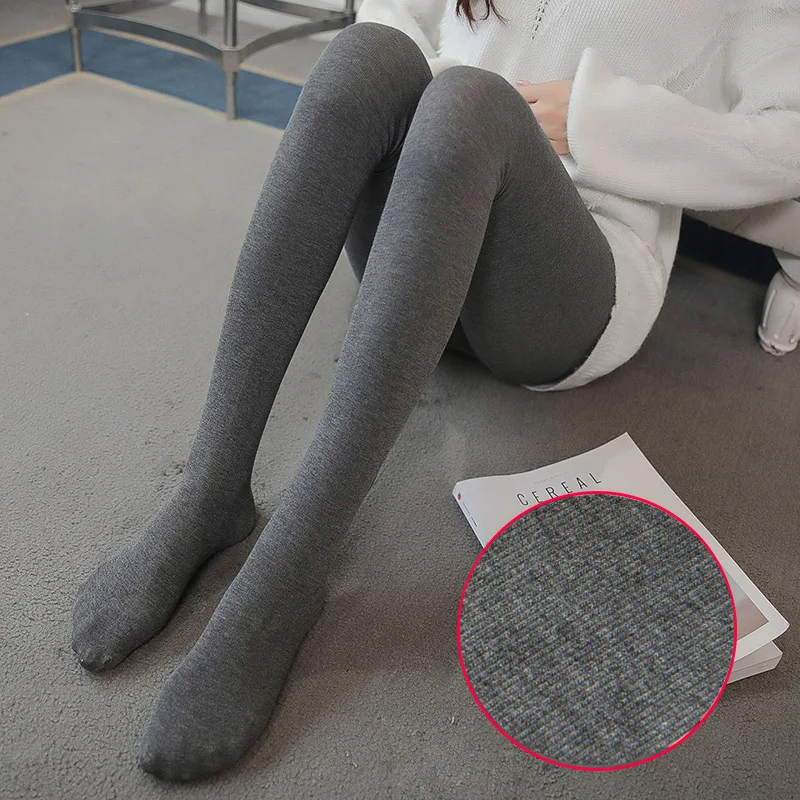 

Pregnant Women Panty-hose Even Foot Spring And Autumn Vertical Striped Thick Elasticity Knitted Stockings High-waisted Slimming