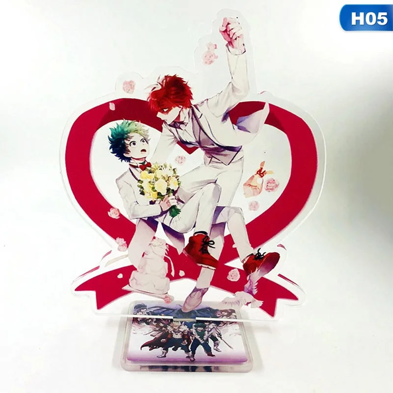 5 Японский аниме My Hero Academy Todoroki Shoto Bakugou костюм кацуки для косплея фигурка акриловая настольная подставка фигурка модель пластина декор подарок - Цвет: 5