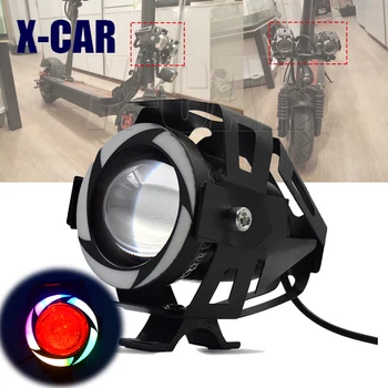 

X-CAR U7 LED Angel Eye Motorcycle Light Aluminum Alloy Case Motorcycle Spotlight IP68 Waterproof Auxiliary Light Accessories