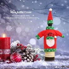 Рождественская бутылка вина обложка Санта Клаус Снеговик домашний стол вечерние Декор креативный и уникальный украшение для винной бутылки проект