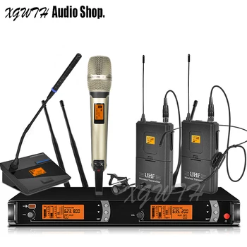 

UHF Wireless Microphone System Cordless Dynamic Handheld Condenser Headset Lapel Laval lavaler Gooseneck Conference Mic for Stag