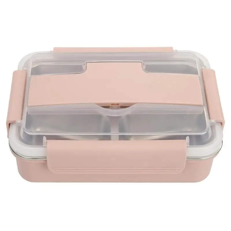 Разделенные сетки Ланч-бокс из нержавеющей стали Bento box утолщение пищевой контейнер