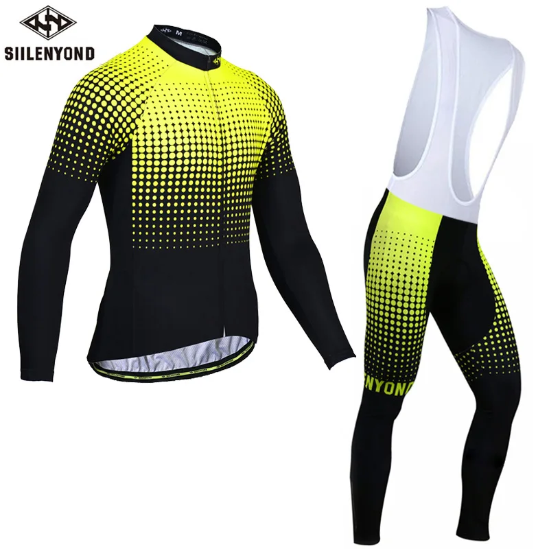 SIILENYOND Quick-drying Bicycle Suit Autumn Long-Sleeved Outdoor Sports Jersey Ropa Maillot Ciclismo Racing Bicycle Suit - Цвет: DC-0012