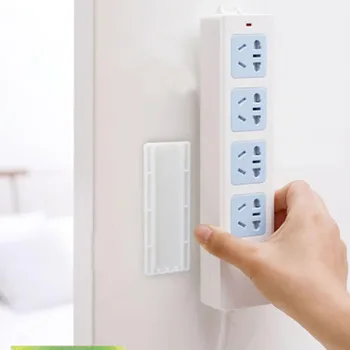 

Self-adhesive Socket Fixer Invisible Remote Control Router Holder Punch-free Wall-mounted Home Hotel Storage Supplies