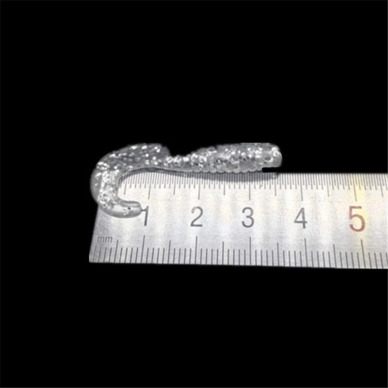 10 Colors Silicone Rubber Fake Maggots Bait Luminous Mini Curly Tail Grubs Soft Worms Fishing Lures 3.5cm 5.5cm 7cm Fishing Bait (20)