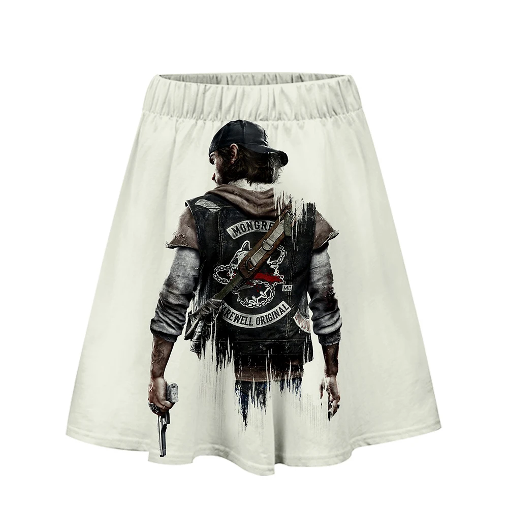 Days Gone/новая короткая юбка для девочек с объемным принтом Повседневная летняя модная женская повседневная юбка в стиле Харадзюку крутая