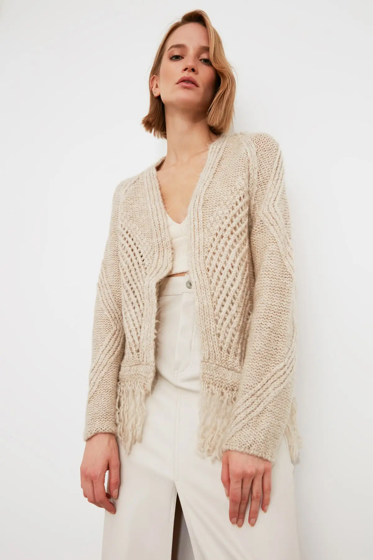 Trendyol Tassels Knitwear Cardigan TWOAW21HI0520Cardigans AliExpress