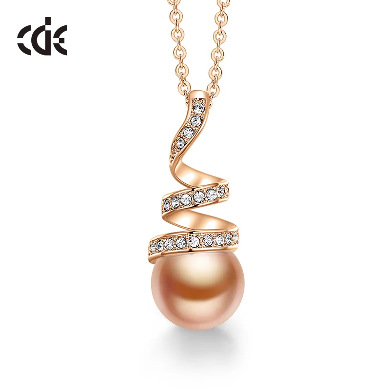 CDE модное жемчужное ожерелье с кристаллами от Swarovski романтичное женское
