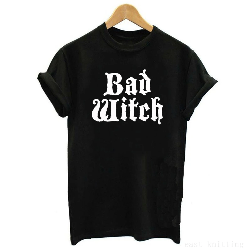 Женская футболка с надписью «BAD WITCH GOOD WITCH», Забавные топы, футболка, повседневная женская футболка, лучшие друзья на Хэллоуин, топы, футболки