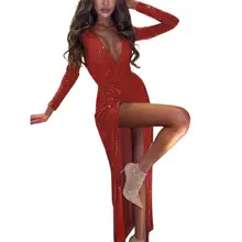

Lady Dress Solid Color Solid Color Deep V Neck Sexy Party Dress Retro for Club Elegant dress for new year 2022