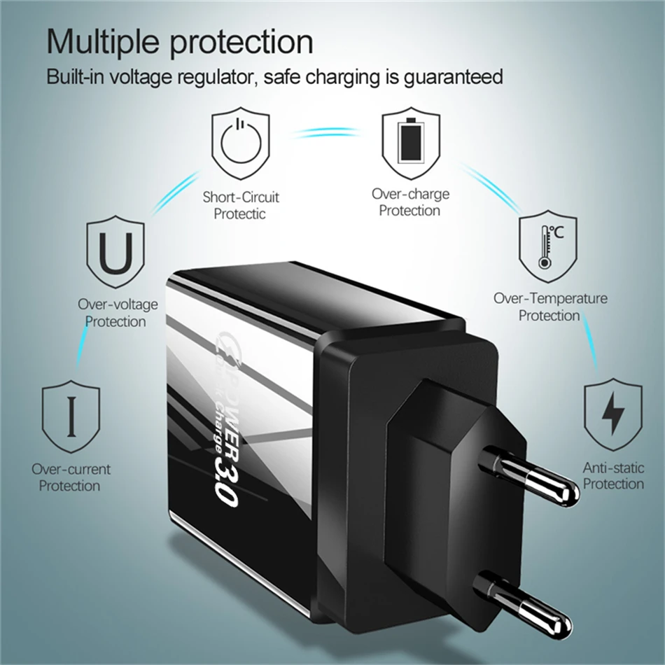 48W chargeur rapide 3.0 USB