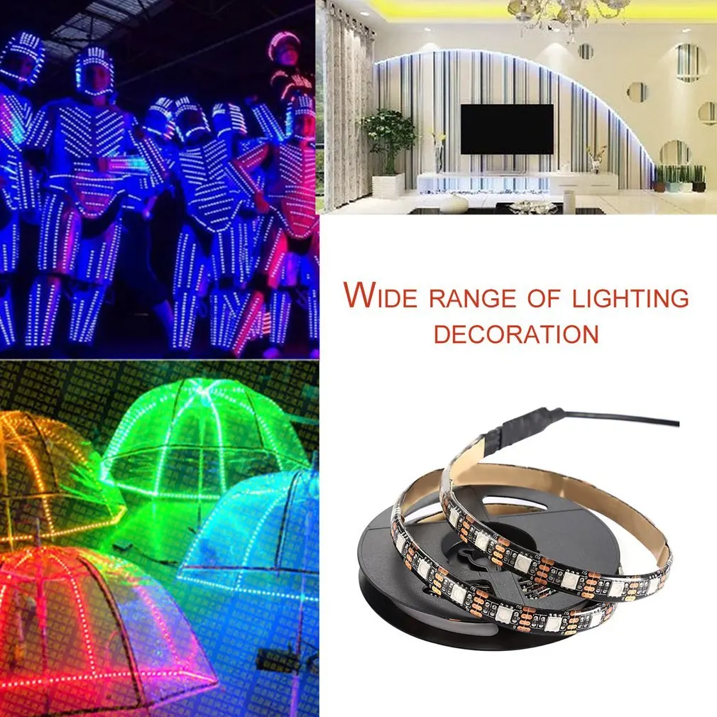 USB5V 5050RGB IP65 Водонепроницаемый ленточный светильник USB интерфейс ТВ фоновый светильник яркий сценический декоративный светильник
