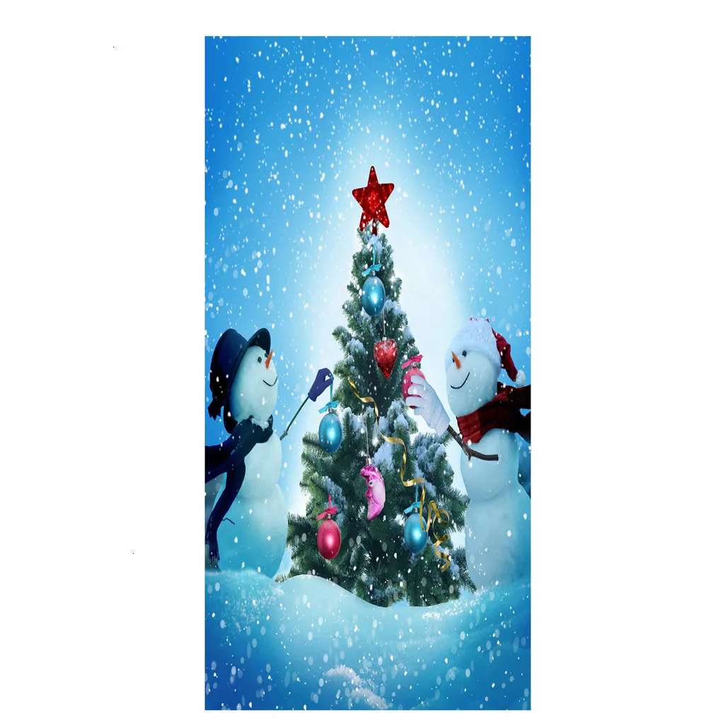 Christmas (003) Ничего резинового статического электричества, стекло, гранты, затенение, унитаз, душевая комната, стекло, конфиденциальность, 120 см* 58 см - Цвет: Christmas (003)