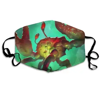 

Mouth Mask For Daily Dress Up, Crab Print Anti-dust Mouth-Muffle, Washable Reusable Holiday Half Face Masks For Mens And Womens